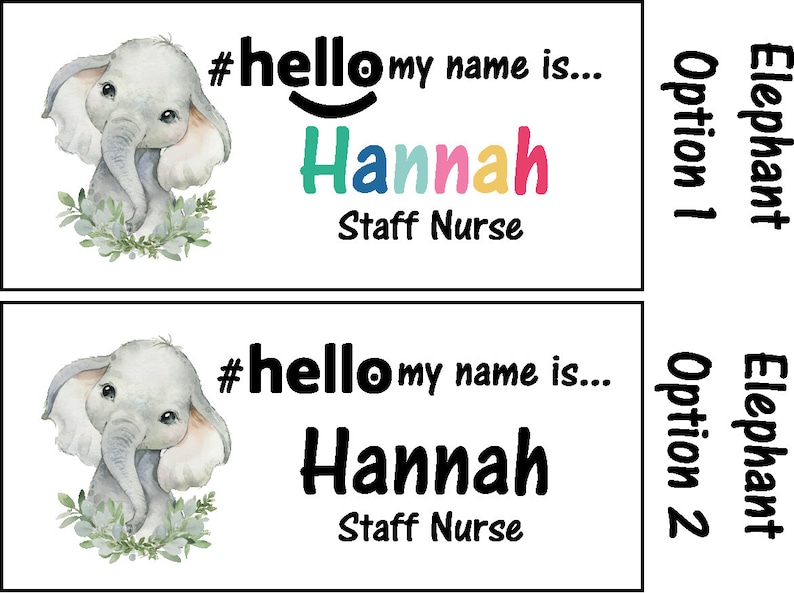 Personalised Sublimation printed hello my name is... Animal Name Badge image 6