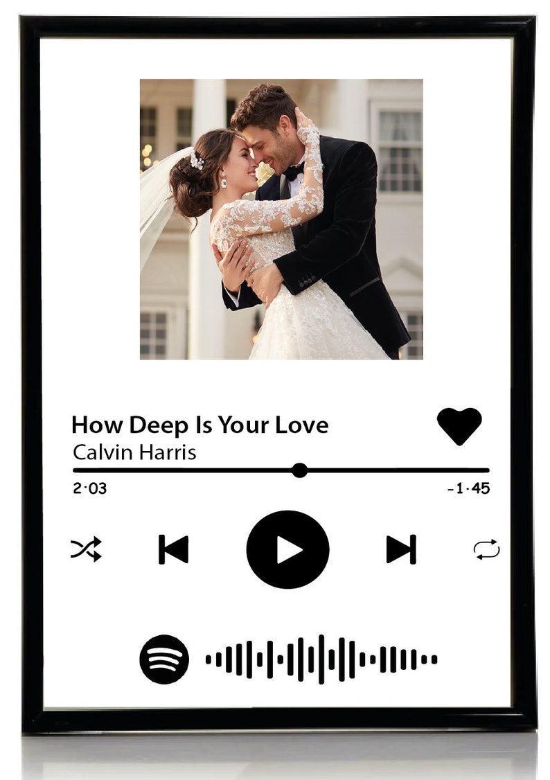 Personalised Spotify Frame Custom Photo Picture Frame Etsy