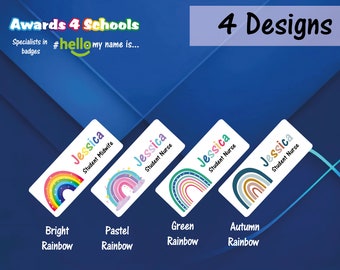 Personalised Sublimation printed rainbow name badge