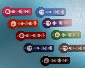 Porte-clés à code Spotify gravé en acrylique