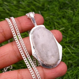 Moonstone 925 Sterling Silver Pendant Moonstone Handmade Silver Jewelry Pendant For Necklaces Women Creative stone Pendant For Gift