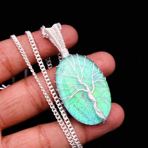 Tree Of Life Triplet Fire Opals Wire Wrapped 925 Sterling Silver Pendant Handmade Gemstone Opals Pendant For Necklaces Women Christmas Gift