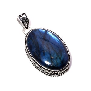 Labradorite Pendant 925 Sterling Silver Pendant Labradorite Gemstone Handmade Silver Gemstone Jewelry Labradorite Pendant For Necklace Women