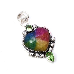 Solar Quartz Pendant 925 Sterling Silver Pendant Solar Quartz Gemstone Pendant Handmade Silver Gemstone Jewelry Quartz Pendant For Necklaces