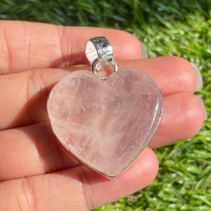 Rose Quartz Pendant 925 Sterling Silver Pendant Rose Quartz Gemstone Handmade Silver Gemstone Jewelry Quartz Silver Pendant For Necklaces