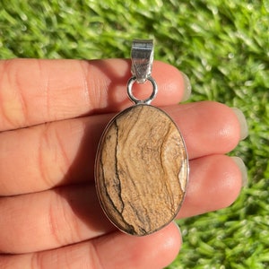 Picture Jasper Pendant 925 Sterling Silver Pendant Picture Jasper Gemstone Handmade Silver Gemstone Jewelry Jasper Pendant For Necklaces