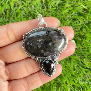 larvikite 925 Sterling Silver Pendant larvikite Gemstone Handmade Silver Jewelry larvikite Pendant For Necklaces Spiritual Growth Pendant