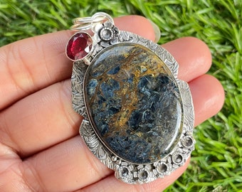 DUOVEKT Natural Pietersite Pendant,Yellow Red Pietersite Jewelry for Woman Lady Man 35x26x9mm Water Drop Beads Silver Namibia Firework Energy Stone AAAAA DUOVEKT Natural Pietersite Pendant,Yellow Red Pietersite Jewelry for Woman Lady Man 35x26x9mm Water Drop Beads Silver Namibia Firework Energy Stone AAAAA