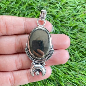 Golden Pyrite Gemstone Pendant 925 Sterling Silver Pendant Golden Pyrite Gemstone Pendant Handmade Silver Pendant For Necklaces Women