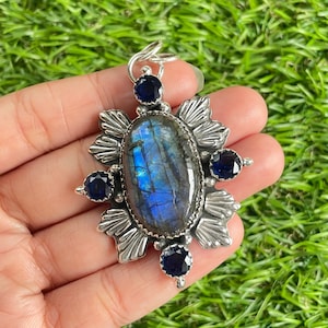 Labradorite Pendant 925 Sterling Silver Pendant Labradorite Gemstone Pendant Handmade Gemstone Jewelry Labradorite Pendant For Necklaces