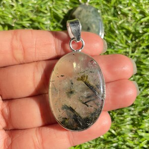Prehnite Pendant 925 Sterling Silver Pendant Prehnite Gemstone Handmade Silver stone Jewelry Prehnite Silver Handmade Pendant For Necklaces
