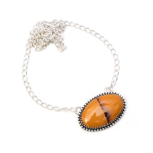 Mookaite Necklace Mookaite Gemstone 925 Sterling Silver Necklace Mookaite Silver Jewelry Handmade Mookaite Jewelry Necklace For Gift