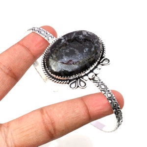Mystic Merlinite Cuff 925 Sterling Silber Armreif Mystic Merlinite Edelstein Armband Handmade Mystic Merlinite Silber Schmuck Geschenk Für Frauen