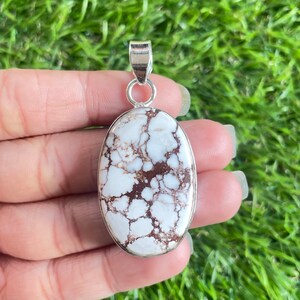Wild Horse Pendant 925 Sterling Silver Pendant Wild Horse Gemstone Handmade Silver Jewelry White Turquoise Pendants For Necklaces Women