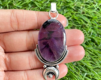 Amethyst Pendant: Handmade 925 Sterling Silver Gemstone Jewelry