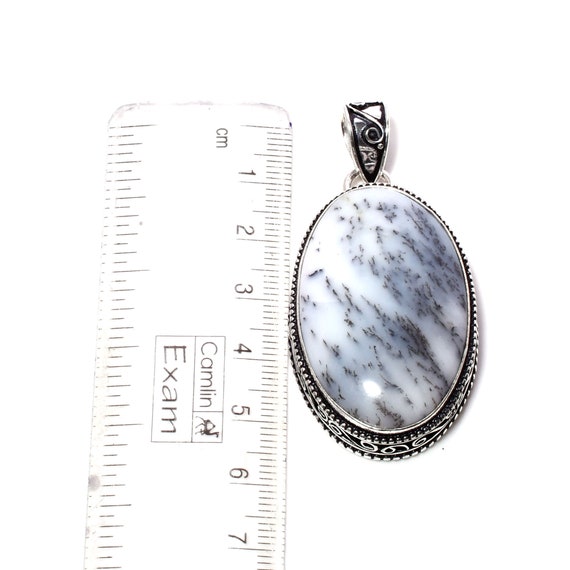 Dendrite Opal Pendant 925 Sterling Silver Pendant Dendrite Opal