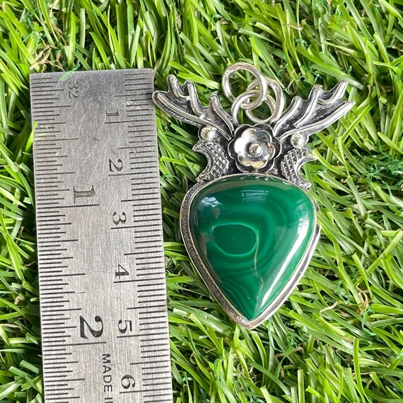 925シルバー マラカイト ネックレス ペンダント