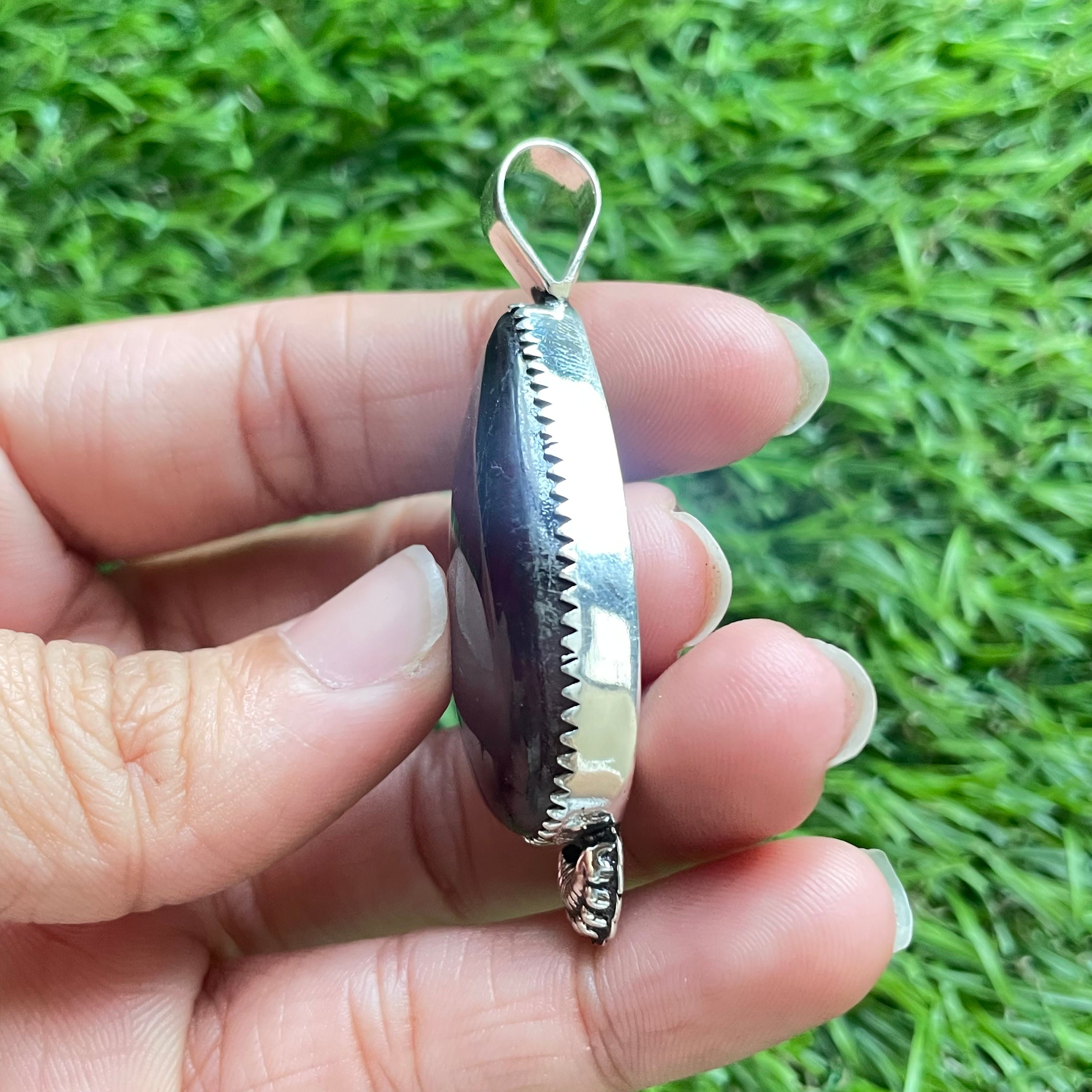 Ciondolo in argento sterling 925 con pietra preziosa