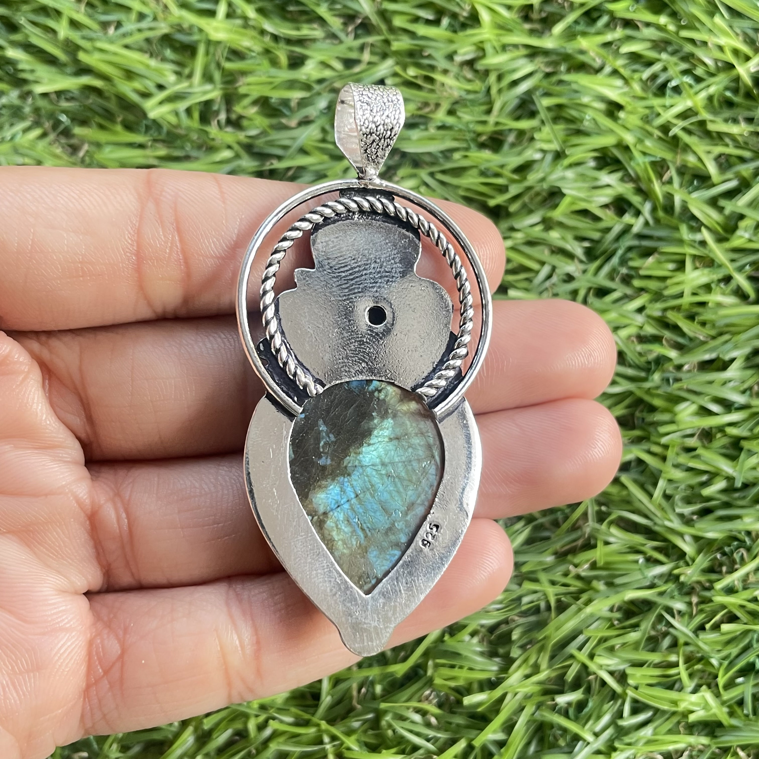 Labradorite 925 Sterling Silver Pendant Labradorite Gemstone