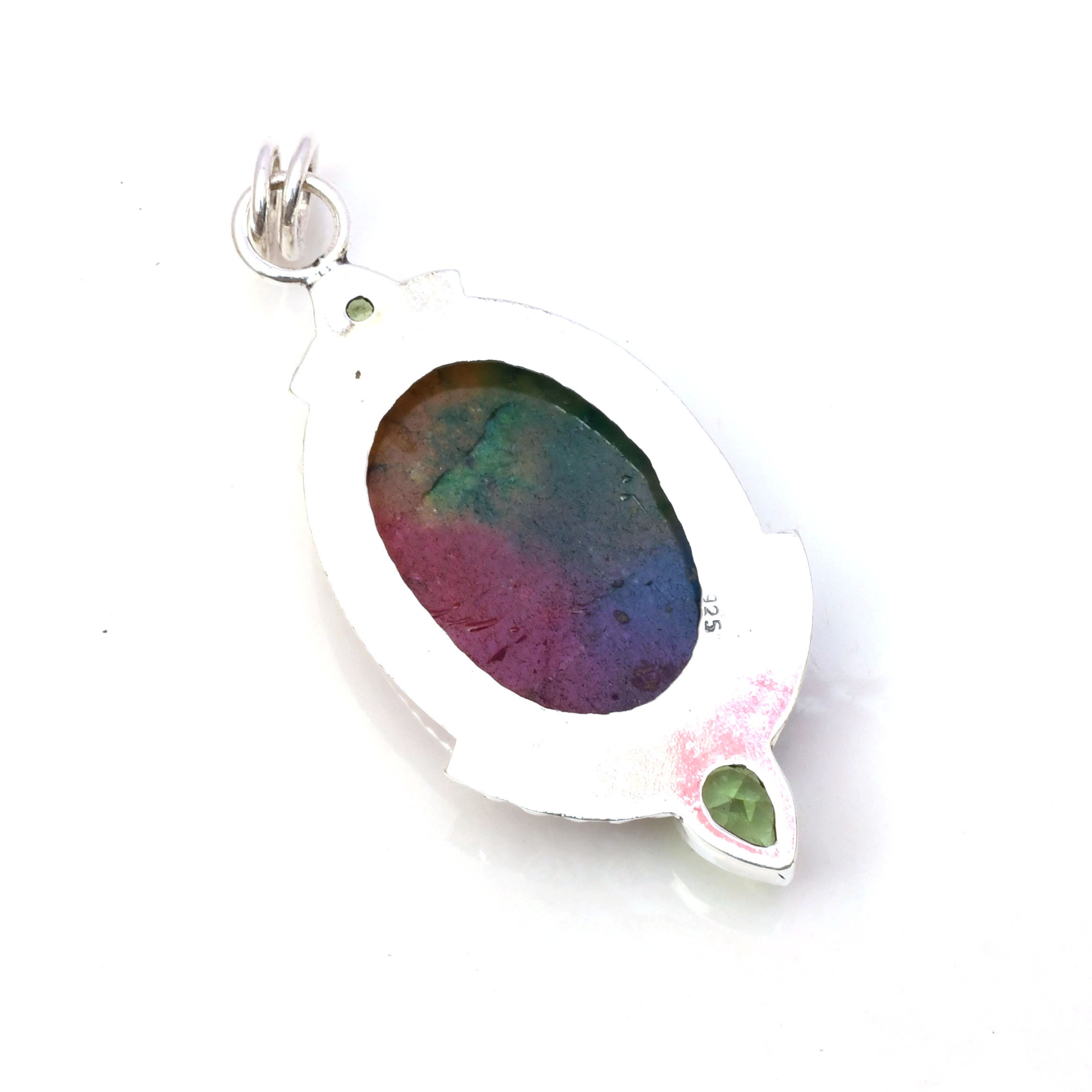 Pendentif En Argent 925 Avec Quartz Solaire Naturel - Fait Main - Longueur 2,25 Pouces