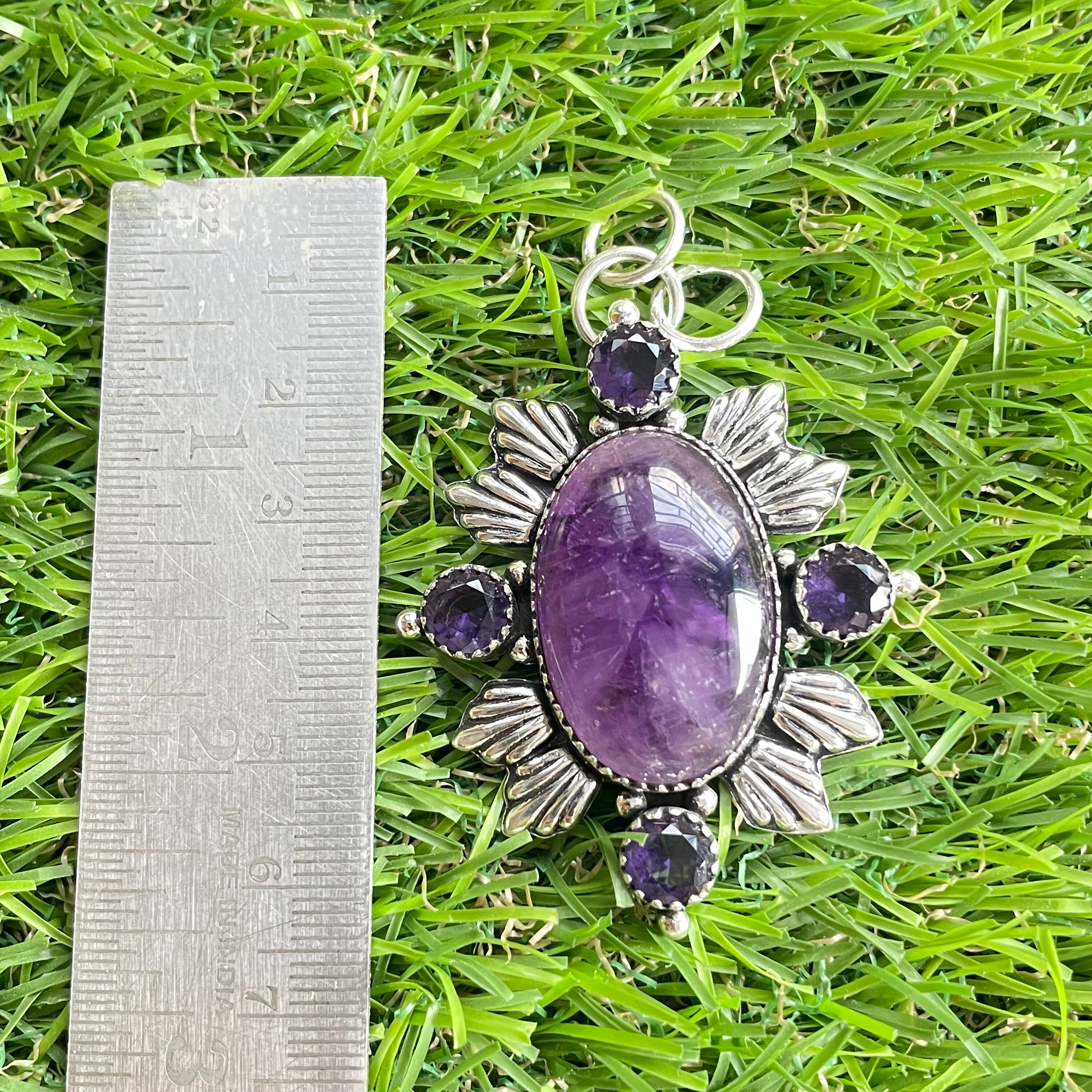 Amethyst 925 Sterling Silver Pendant Jewelry Amethyst