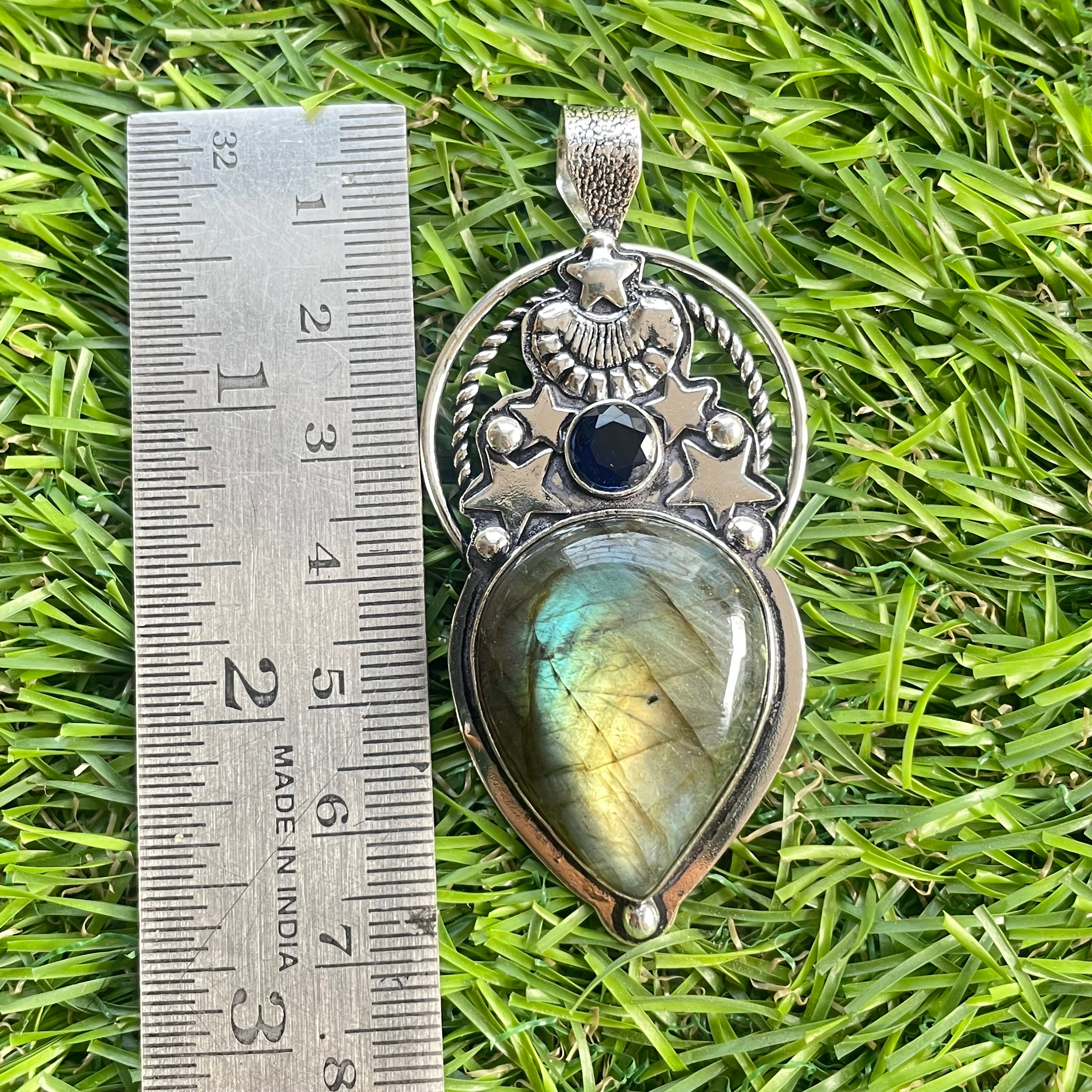 Labradorite 925 Sterling Silver Pendant Labradorite Gemstone
