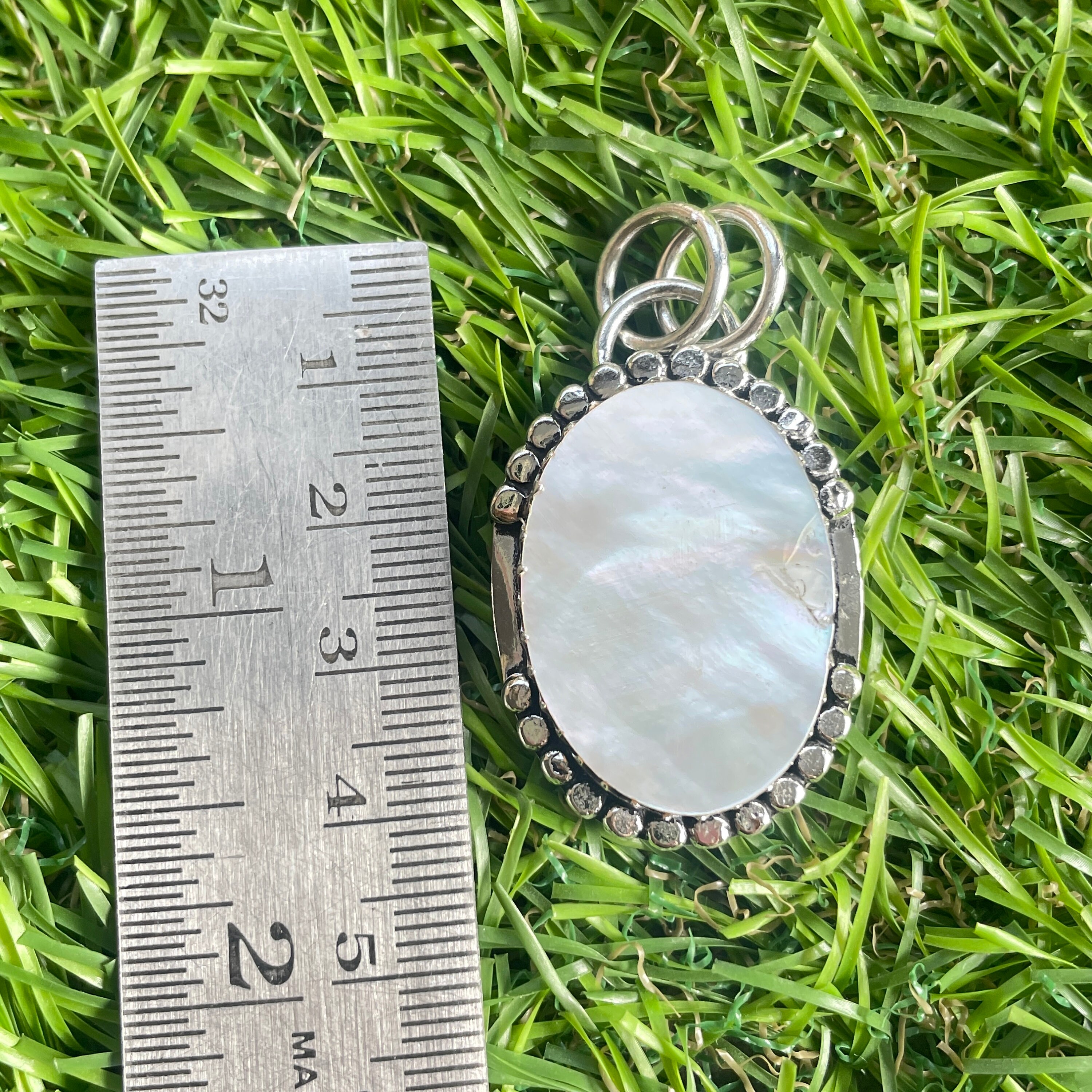 Mother of Pearl Pendant 925 Sterling Silver Pendant Pearl