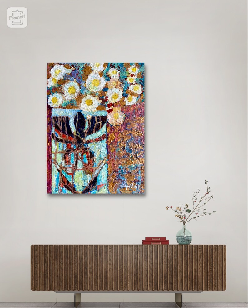 Impasto Oil Painting, Abstract Floral Still Life, Original Art - Etsy