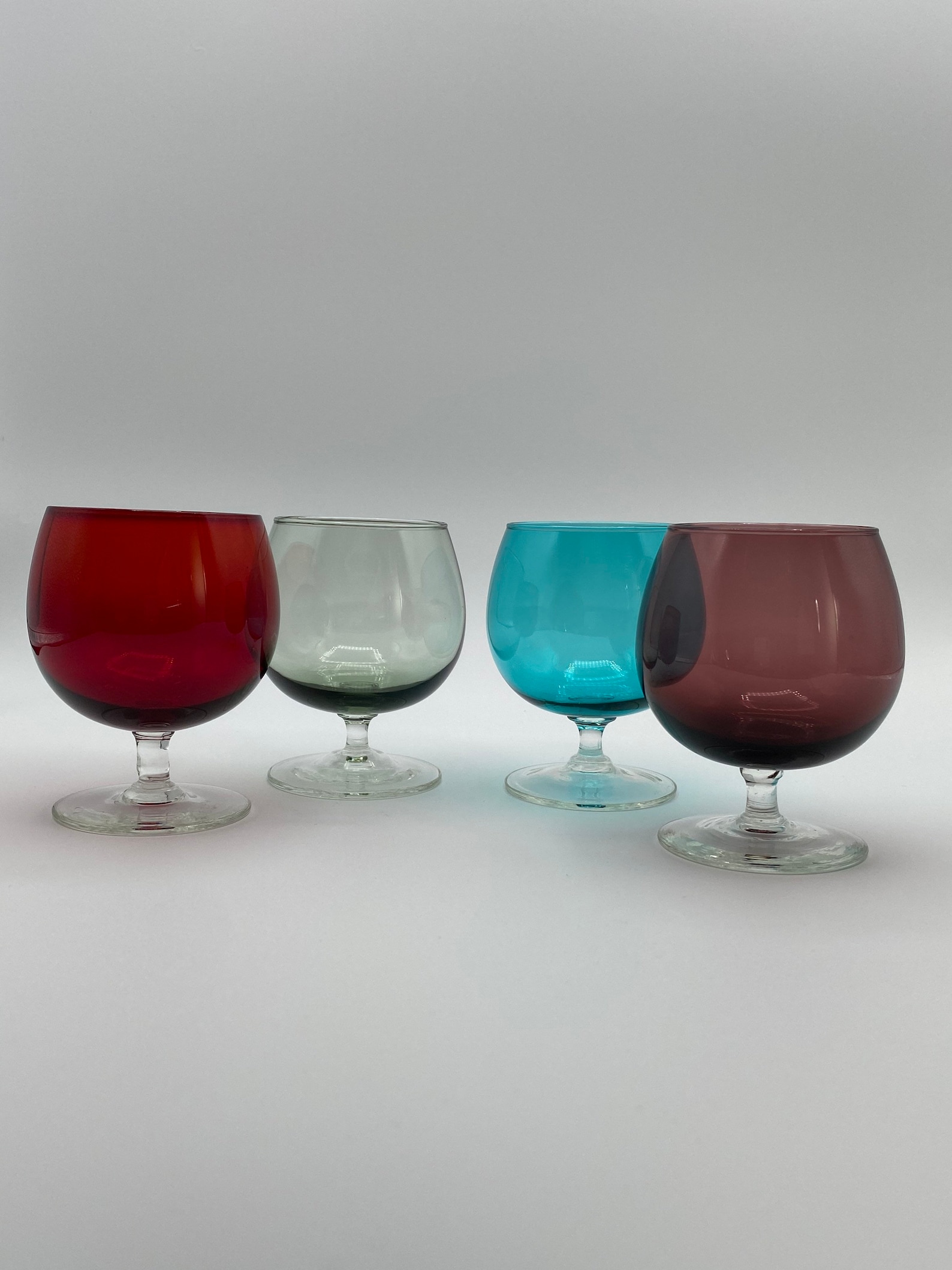 Vintage Set of 4 Multi Color Mini Brandy Snifters Cordials Etsy Italia