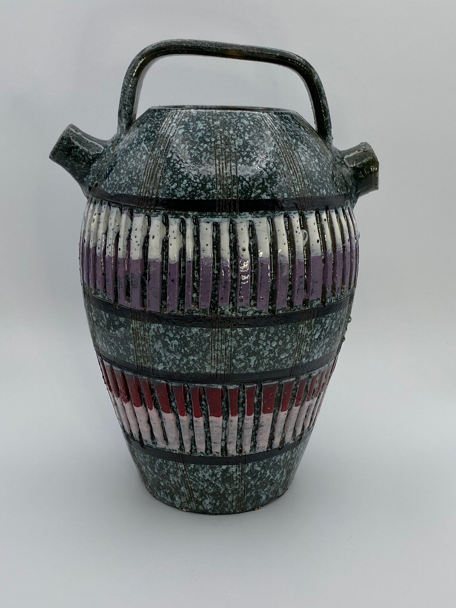 Vintage Bitossi Raymor Jug: Italian Incised Lava Glaze Pottery - Etsy