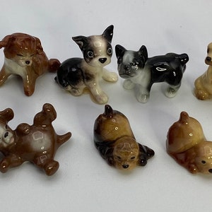 Selection of Vintage Hagen Renaker Miniature Ceramic Smalls Cats Dogs Camel Goat Bird Seal Fox Turtle Kitten Puppy Dollhouse
