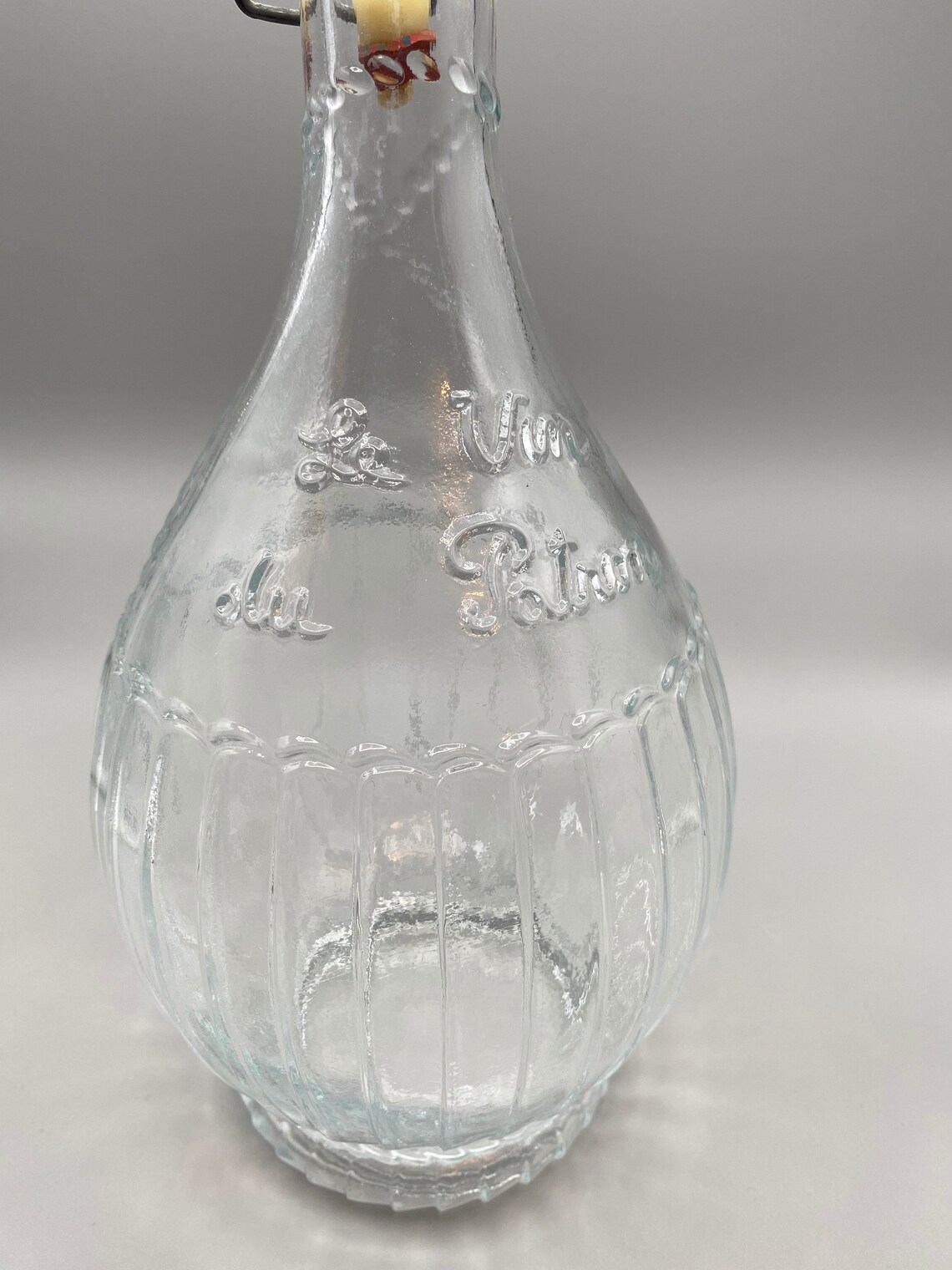 Vintage Italian Glass Wine Swing Bottle the Bosss Wine Italy Etsy