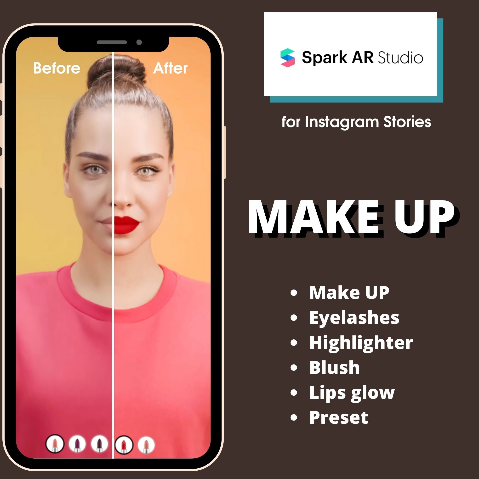 Instagram Filter makeup Spark AR Etsy UK