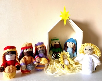 Crochet Pattern: Nativity Scene - Mary, Joseph, Baby Jesus, Angel and Three Wise Men