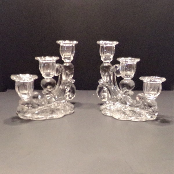 Cambridge Portia Etch 3 Light Candle Holders #3400/1338