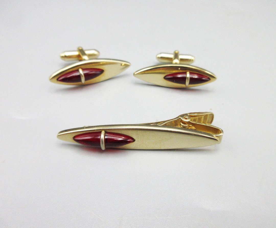 anson cufflinks and tie clip