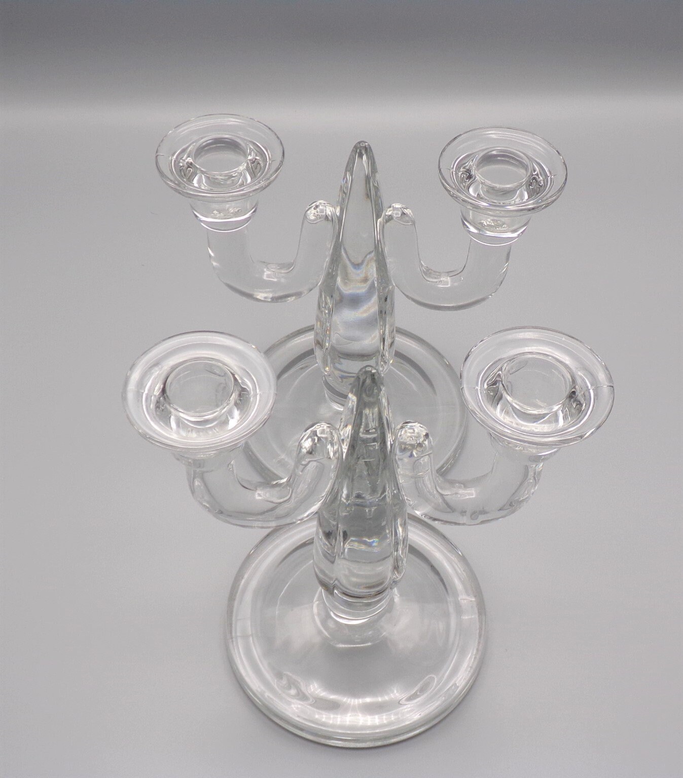 Unusual Deco Fostoria Candle Holders Sakier Designed 2598 Etsy UK