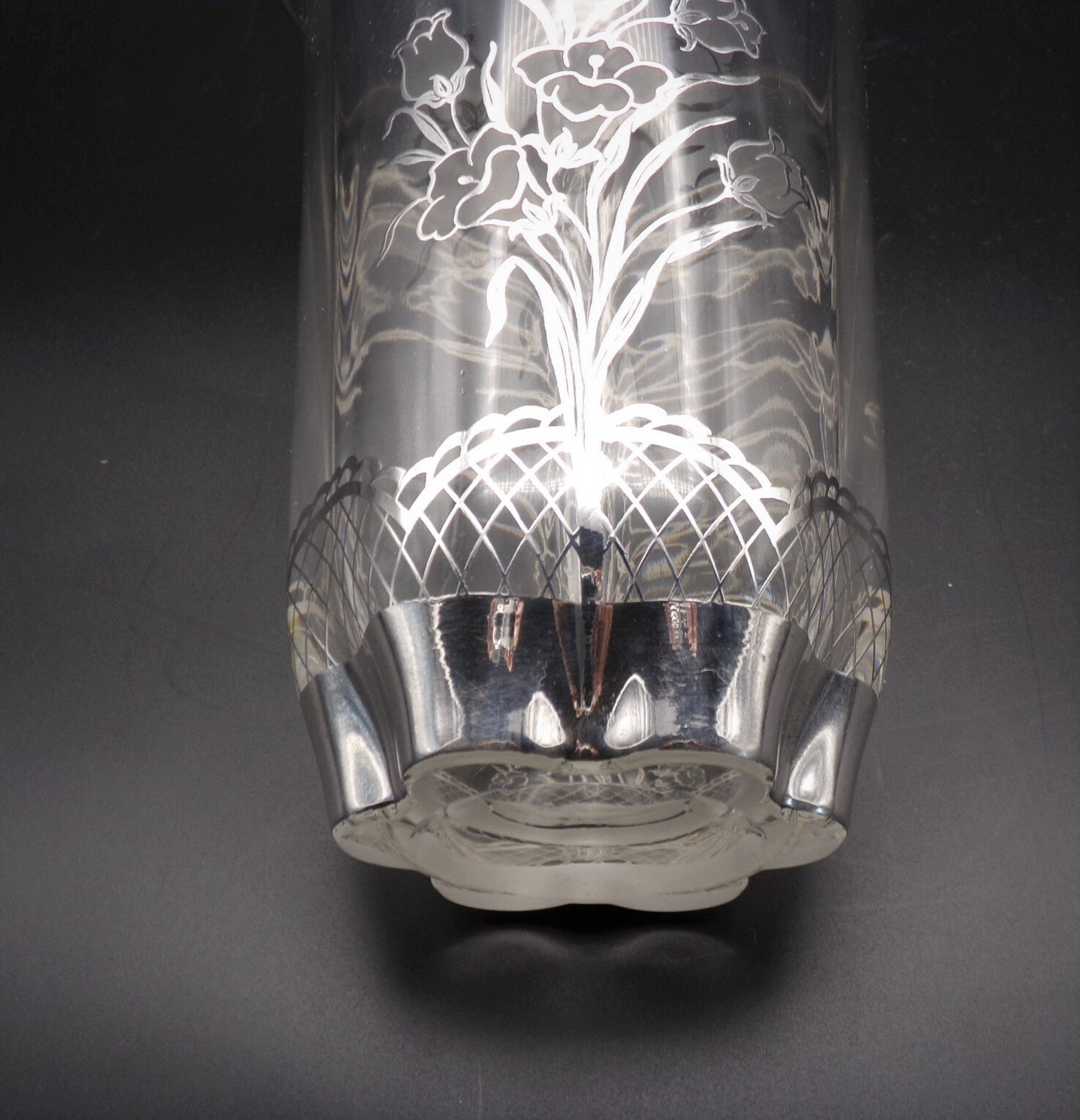 Duncan Miller Canterbury Vase With Floral Silver Overlay Etsy UK