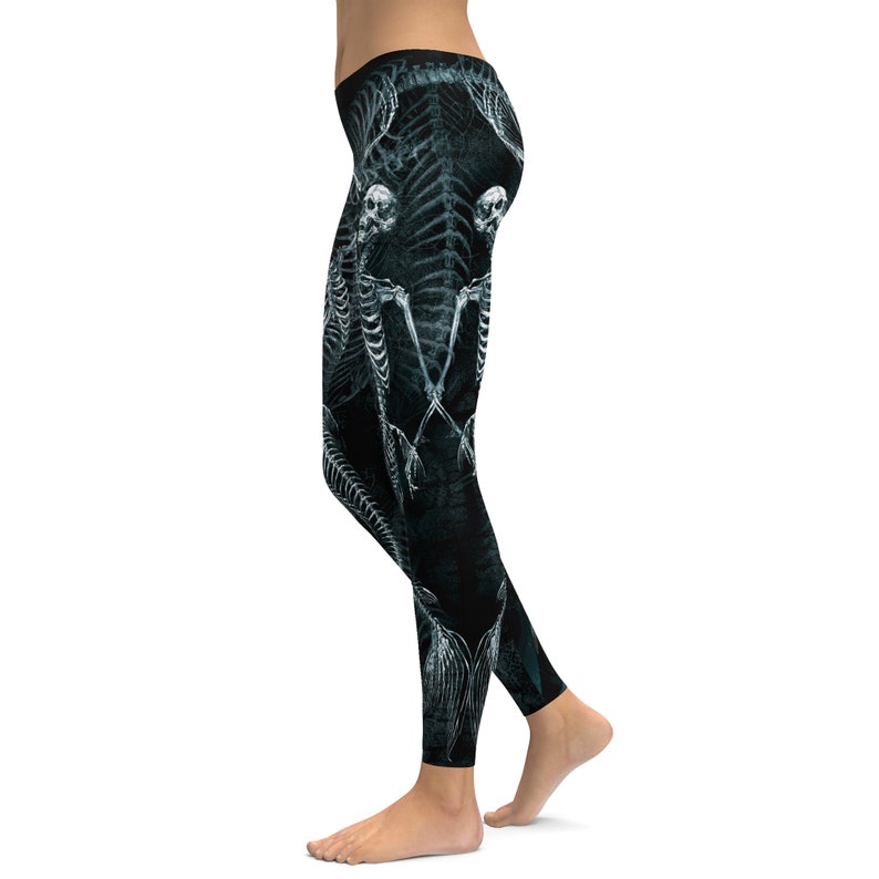 Skeleton Mermaid Leggings Printed leggings Yoga Leggings yoga pants