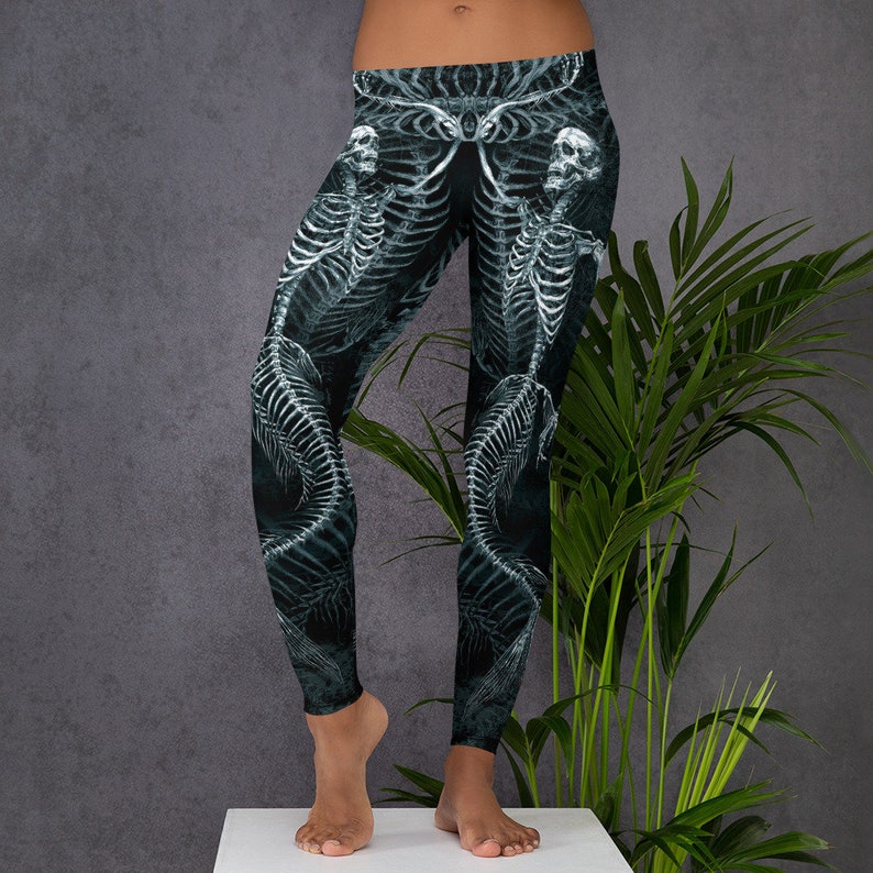 Skeleton Mermaid Leggings Printed leggings Yoga Leggings yoga pants
