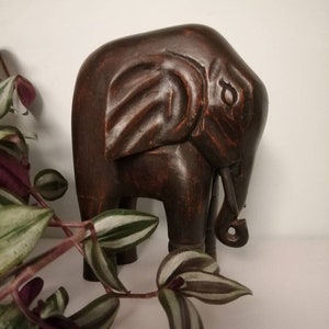 Vintage Wooden Elephant image 6