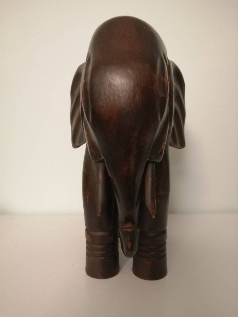 Vintage Wooden Elephant image 2