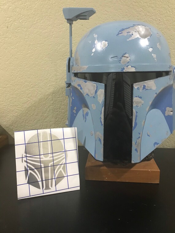 The Mandalorians Helmet Vinyl Decal Etsy Ireland