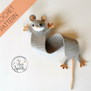 Crochet pattern PDF // Mouse Bookmark / handmade gift
