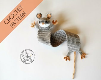 Crochet pattern PDF // Mouse Bookmark / handmade gift