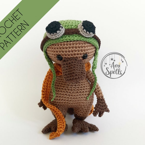 Crochet pattern PDF // Plato the Platypus crochet toy / handmade gift