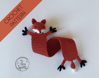 Patron au crochet PDF // Marque-page renard / cadeau fait main