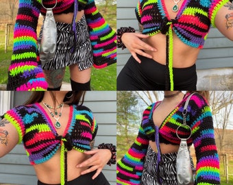 Crochet Hooded Wrap Top Pattern: Beginner Bell Sleeve Sweater (PDF Pattern)