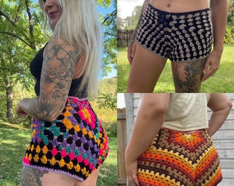 Crochet Granny Square Shorts Pattern: Beginner-Friendly Tutorial (PDF Pattern)