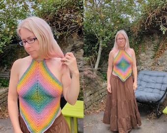 Crochet Infinity Halter Top Pattern: Beginner Friendly (Digital Download)